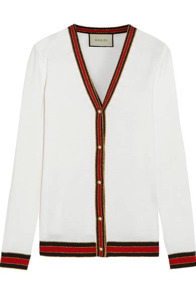 gucci stripe cardigan|gucci outlet cardigan.